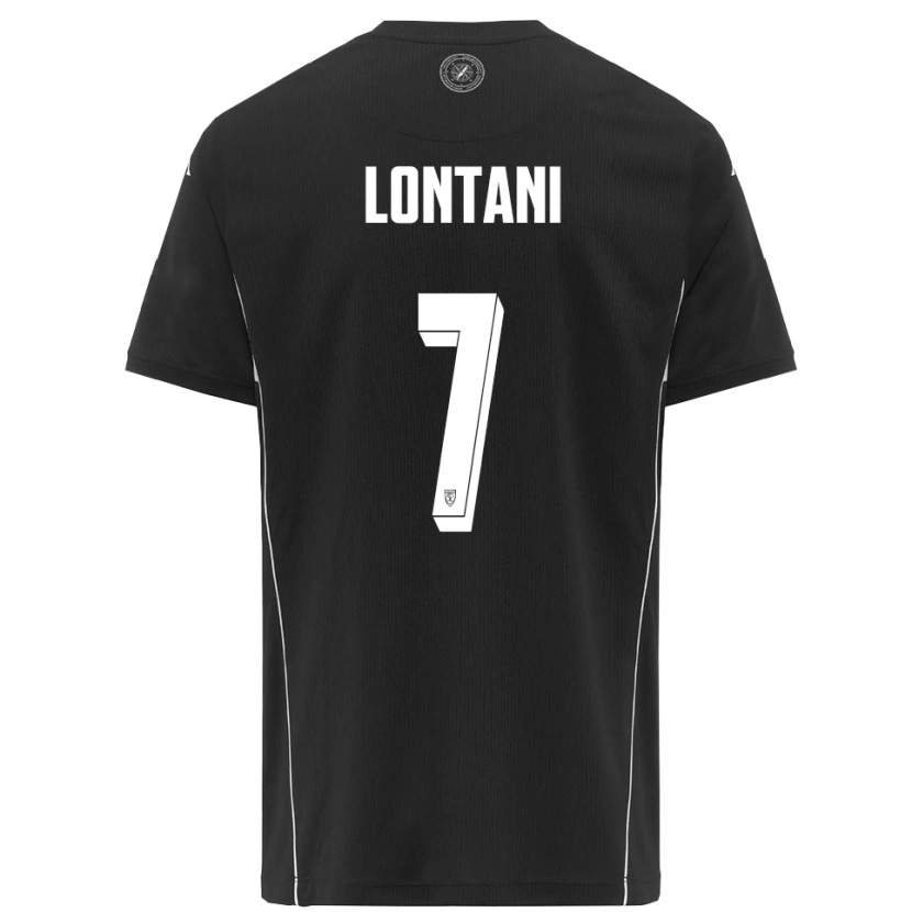 Danxen Barn Matteo Lontani #7 Svart Vit Bortatröja Matchtröjor 2025/26 Tröjor T-Tröja