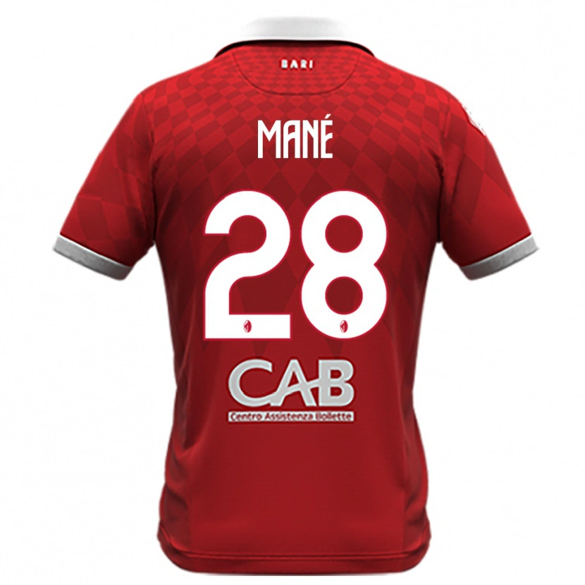 Danxen Barn Moussa Mané #28 Röd Vit Bortatröja Matchtröjor 2025/26 Tröjor T-Tröja