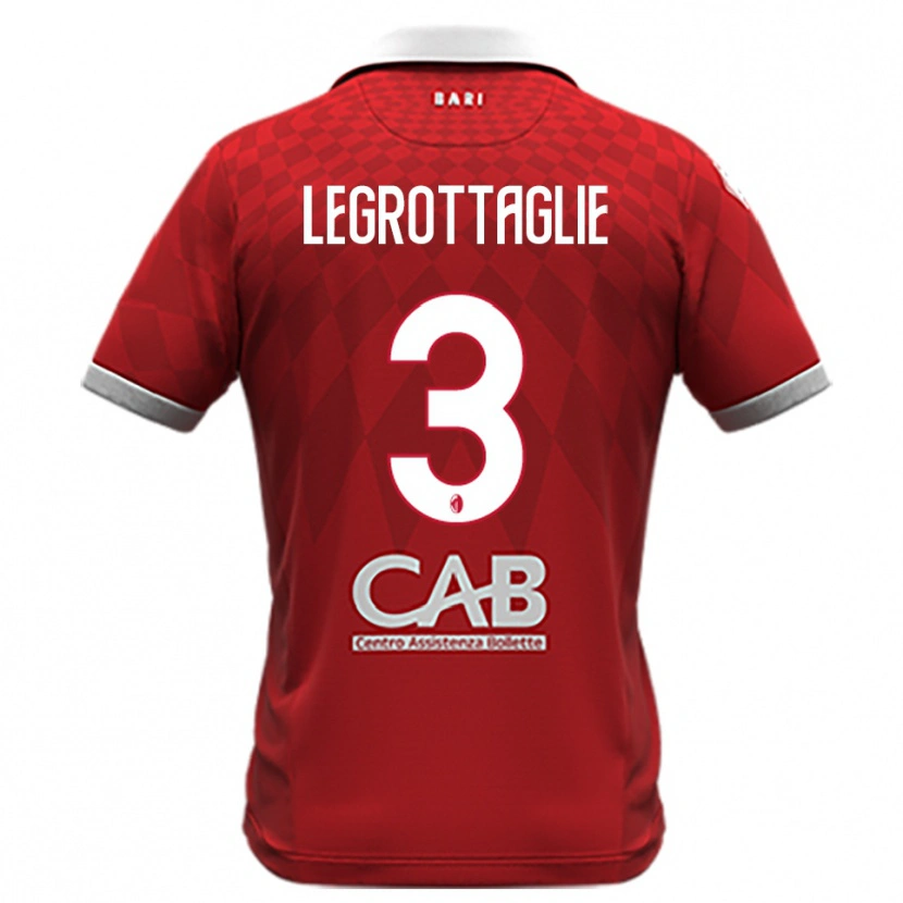 Danxen Barn Umberto Legrottaglie #3 Röd Vit Bortatröja Matchtröjor 2025/26 Tröjor T-Tröja
