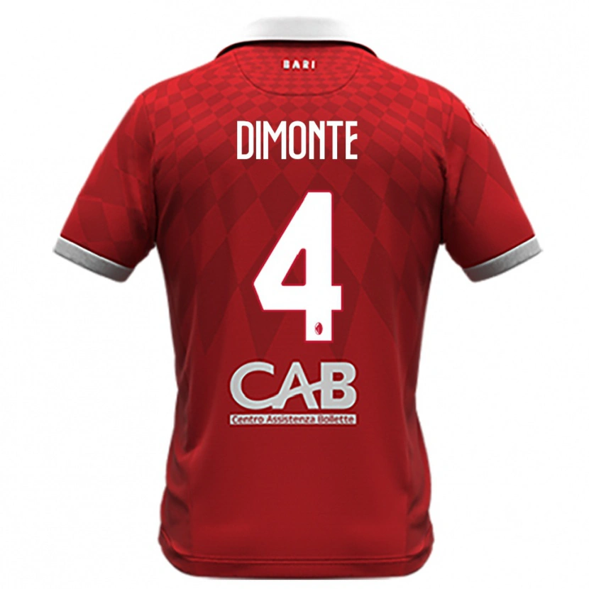 Danxen Barn Paolo Dimonte #4 Röd Vit Bortatröja Matchtröjor 2025/26 Tröjor T-Tröja