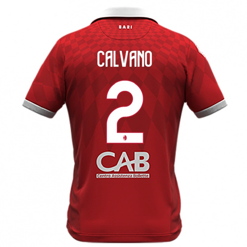 Danxen Barn Savino Calvano #2 Röd Vit Bortatröja Matchtröjor 2025/26 Tröjor T-Tröja