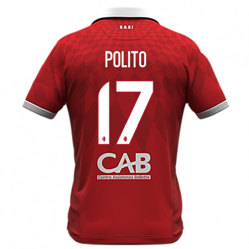 Danxen Barn Fabio Polito #17 Röd Vit Bortatröja Matchtröjor 2025/26 Tröjor T-Tröja