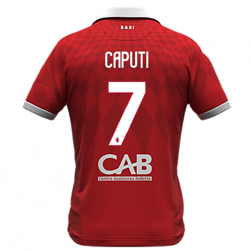 Danxen Barn Christian Caputi #7 Röd Vit Bortatröja Matchtröjor 2025/26 Tröjor T-Tröja