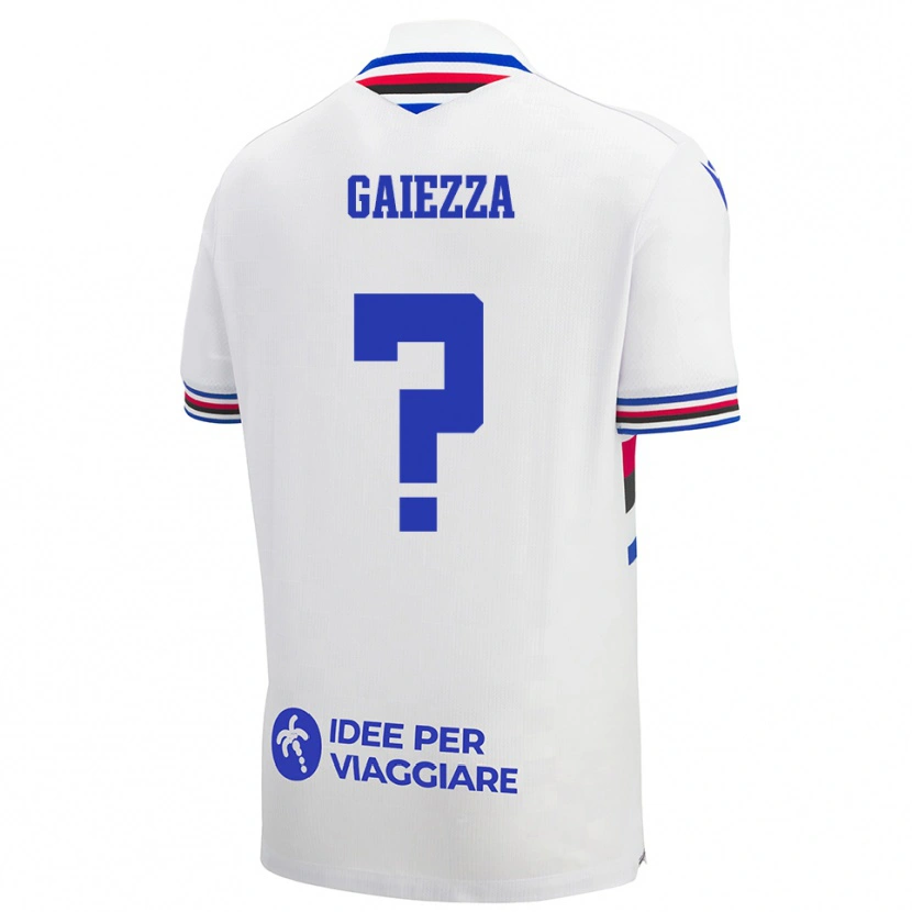 Danxen Barn Edoardo Gaiezza #0 Vit Blå Röd Bortatröja Matchtröjor 2025/26 Tröjor T-Tröja