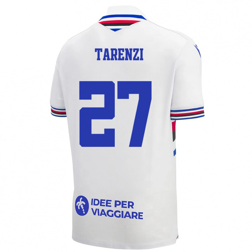 Danxen Barn Stefania Tarenzi #27 Vit Blå Röd Bortatröja Matchtröjor 2025/26 Tröjor T-Tröja