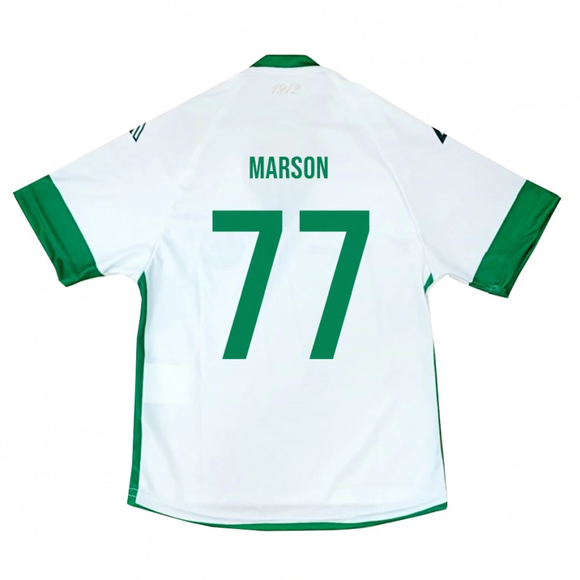 Danxen Barn Leonardo Marson #77 Vit Grön Blå Bortatröja Matchtröjor 2025/26 Tröjor T-Tröja
