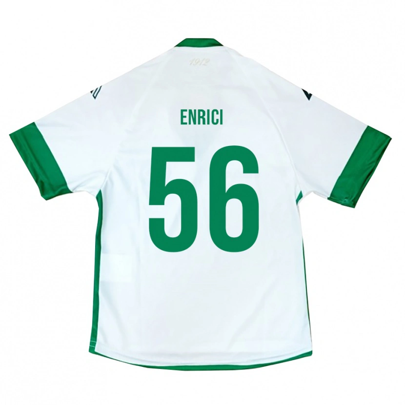 Danxen Barn Patrick Enrici #56 Vit Grön Blå Bortatröja Matchtröjor 2025/26 Tröjor T-Tröja
