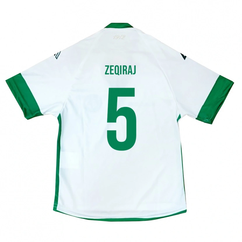Danxen Barn Leon Zeqiraj #5 Vit Grön Blå Bortatröja Matchtröjor 2025/26 Tröjor T-Tröja
