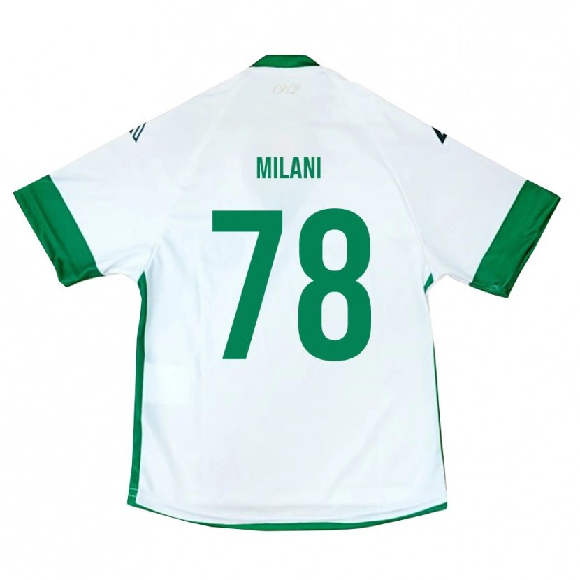 Danxen Barn Alessandro Milani #78 Vit Grön Blå Bortatröja Matchtröjor 2025/26 Tröjor T-Tröja
