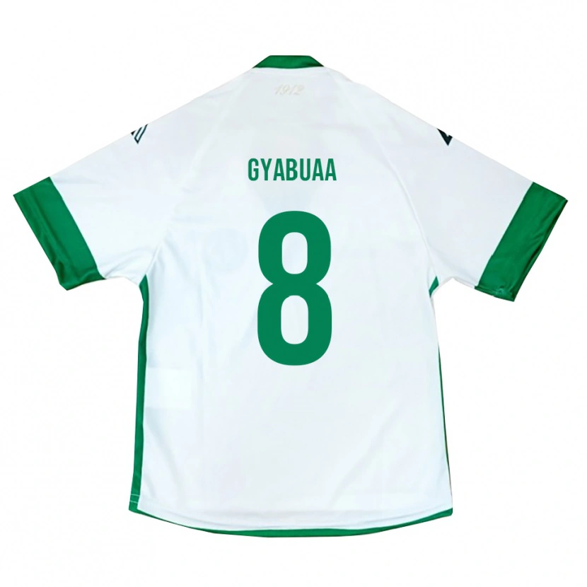 Danxen Barn Emmanuel Gyabuaa #8 Vit Grön Blå Bortatröja Matchtröjor 2025/26 Tröjor T-Tröja