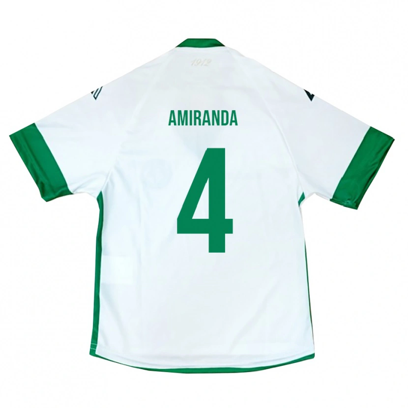 Danxen Barn Francesco Amiranda #4 Vit Grön Blå Bortatröja Matchtröjor 2025/26 Tröjor T-Tröja