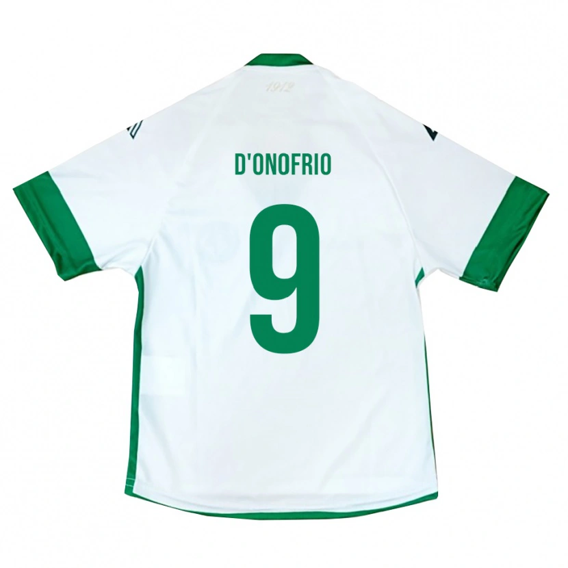 Danxen Barn Saverio D'onofrio #9 Vit Grön Blå Bortatröja Matchtröjor 2025/26 Tröjor T-Tröja
