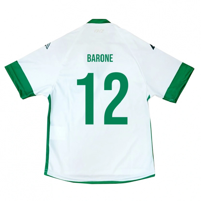 Danxen Barn Filippo Barone #12 Vit Grön Blå Bortatröja Matchtröjor 2025/26 Tröjor T-Tröja