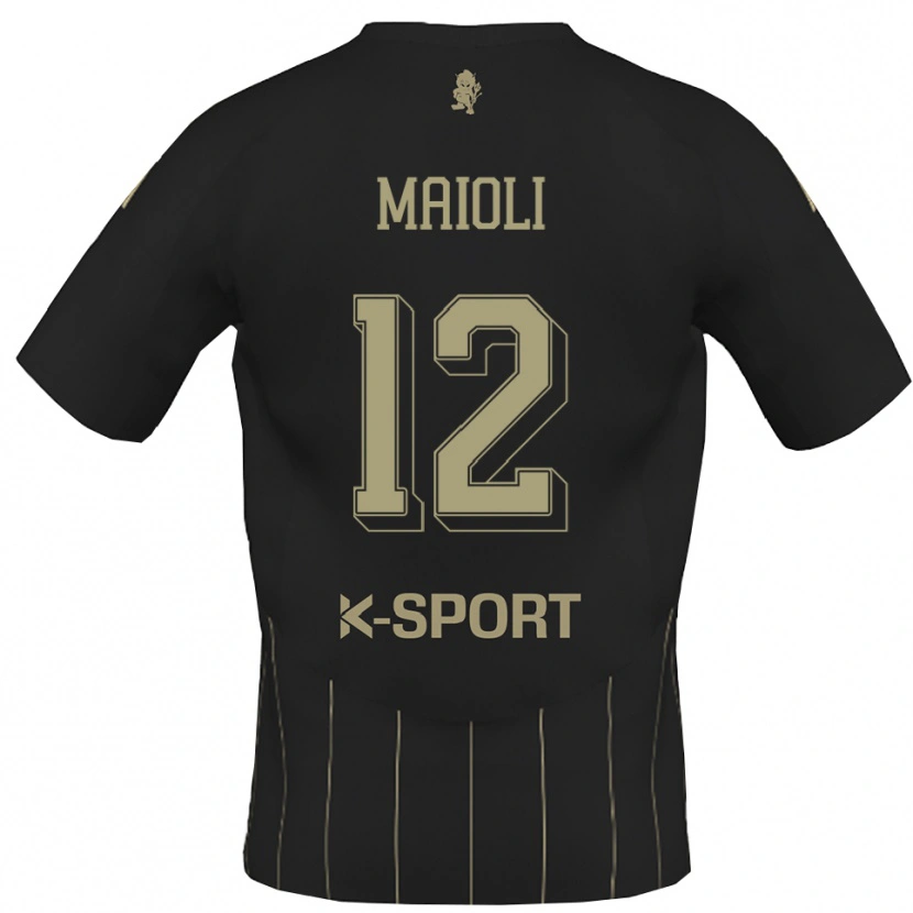 Danxen Barn Francesco Maioli #12 Grått Vitt Bortatröja Matchtröjor 2025/26 Tröjor T-Tröja