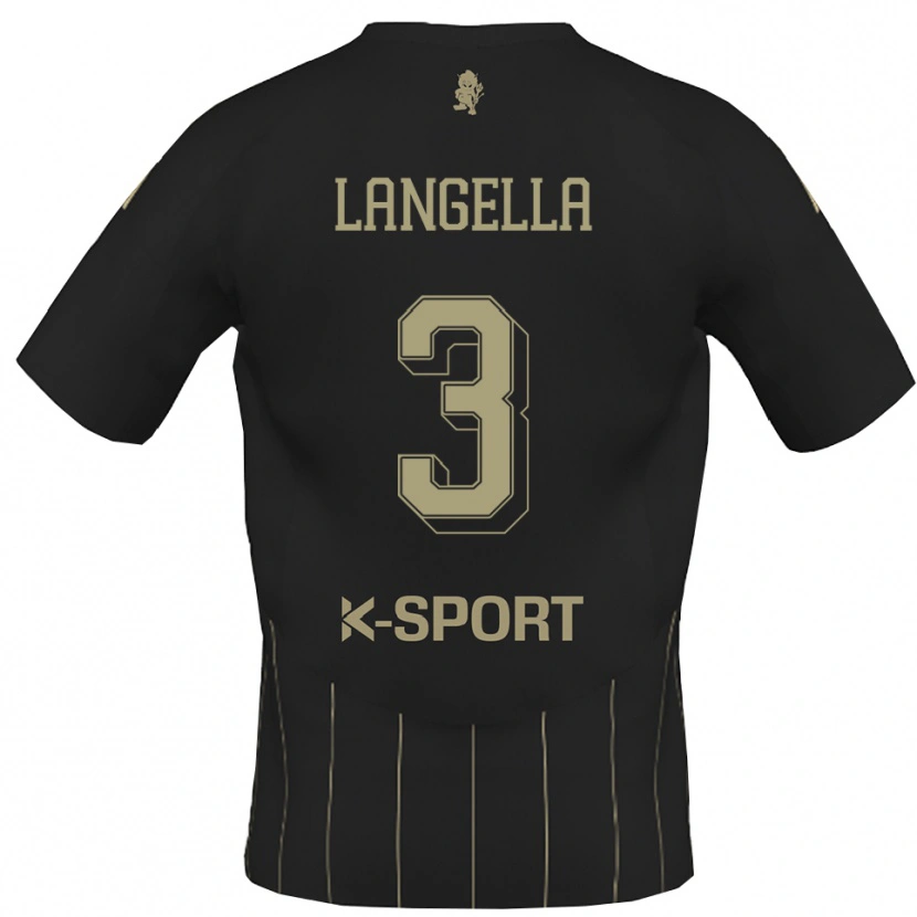 Danxen Barn Matteo Langella #3 Grått Vitt Bortatröja Matchtröjor 2025/26 Tröjor T-Tröja