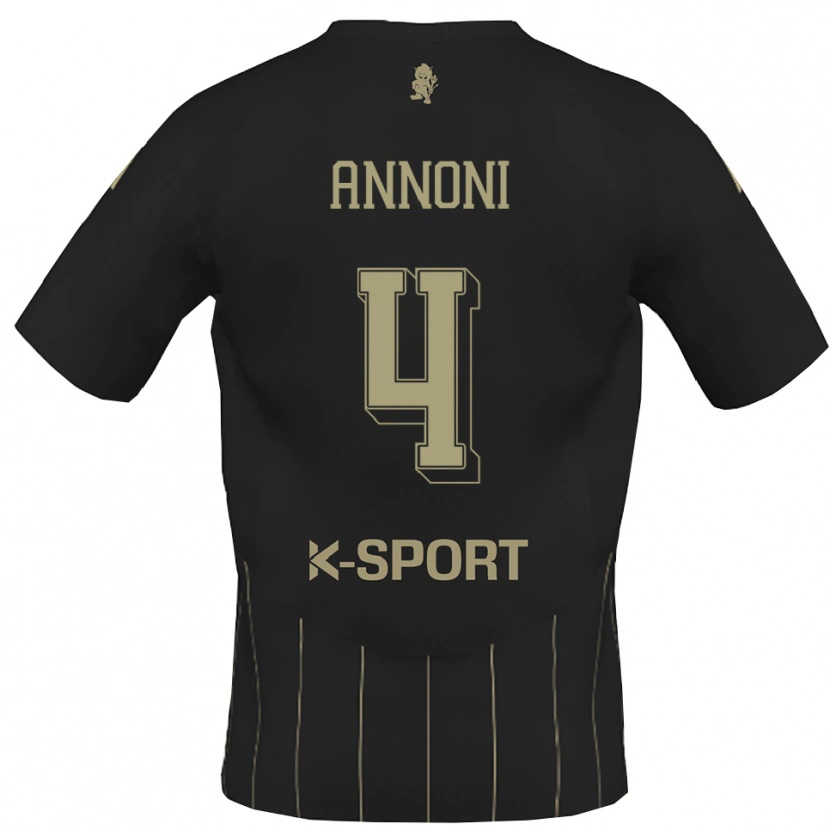 Danxen Barn Tommaso Annoni #4 Grått Vitt Bortatröja Matchtröjor 2025/26 Tröjor T-Tröja