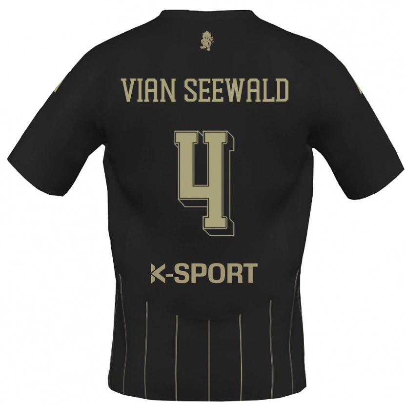 Danxen Barn Pedro Vian Seewald #4 Grått Vitt Bortatröja Matchtröjor 2025/26 Tröjor T-Tröja