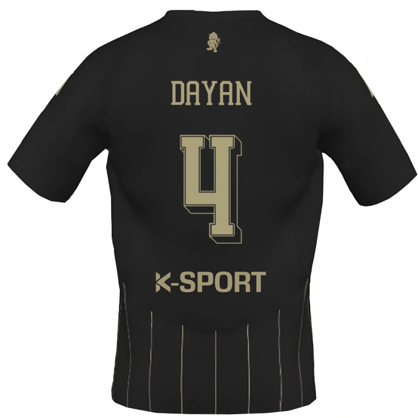 Danxen Barn Pedro Dayan #4 Grått Vitt Bortatröja Matchtröjor 2025/26 Tröjor T-Tröja