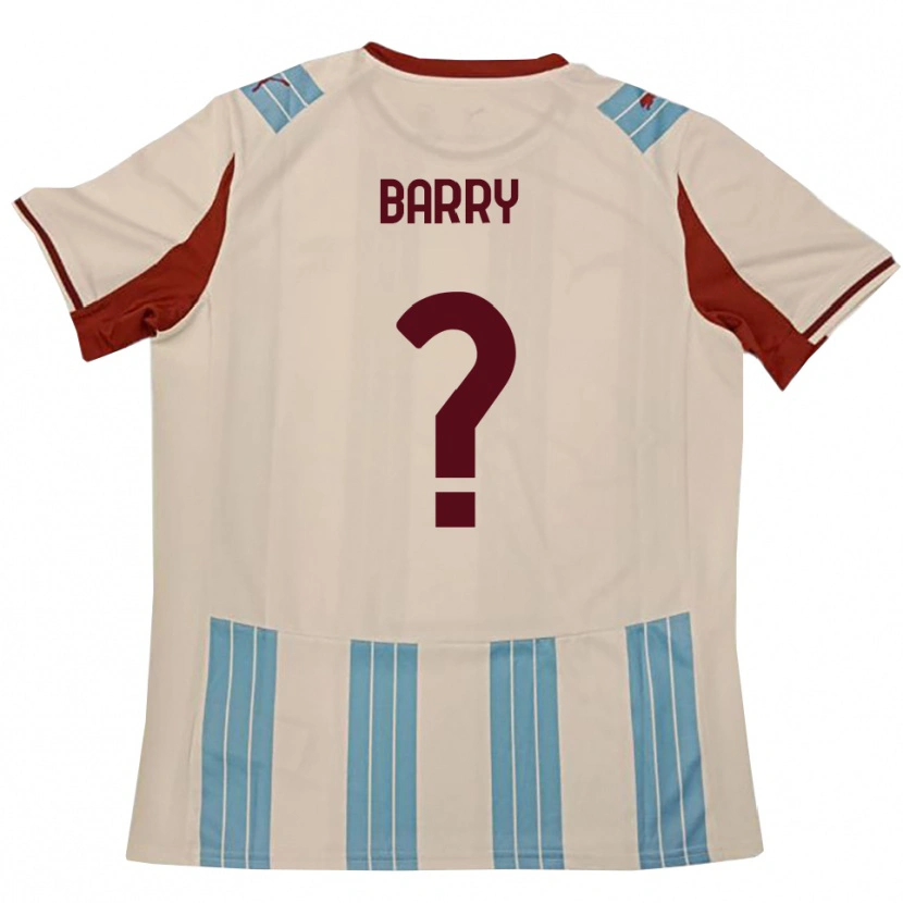 Danxen Barn Sammy Barry #0 Himmelblå Vit Bortatröja Matchtröjor 2025/26 Tröjor T-Tröja