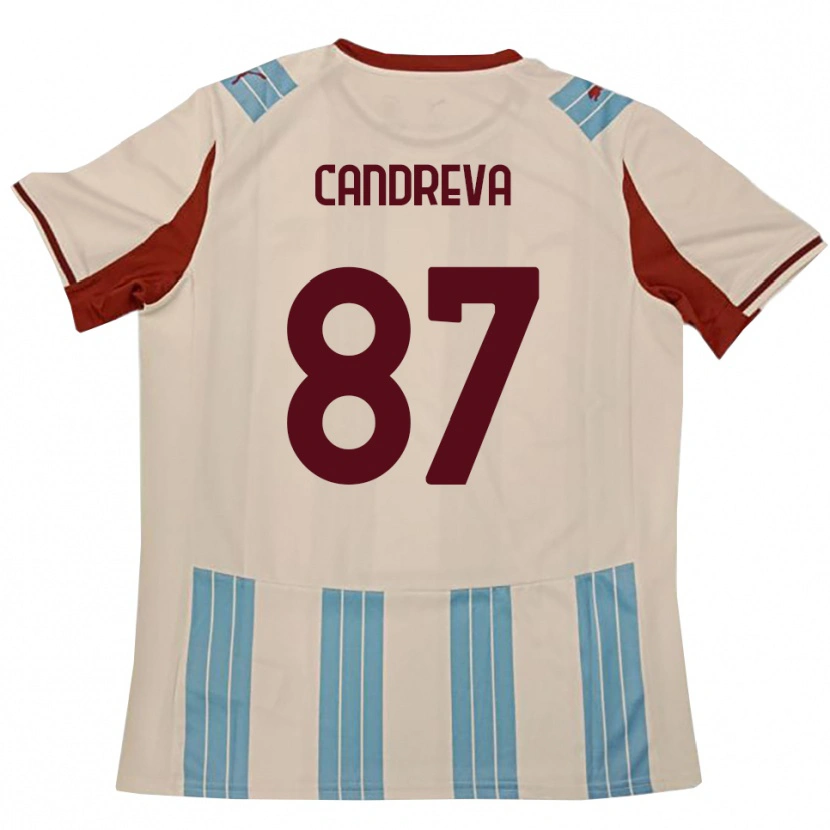 Danxen Barn Antonio Candreva #87 Himmelblå Vit Bortatröja Matchtröjor 2025/26 Tröjor T-Tröja
