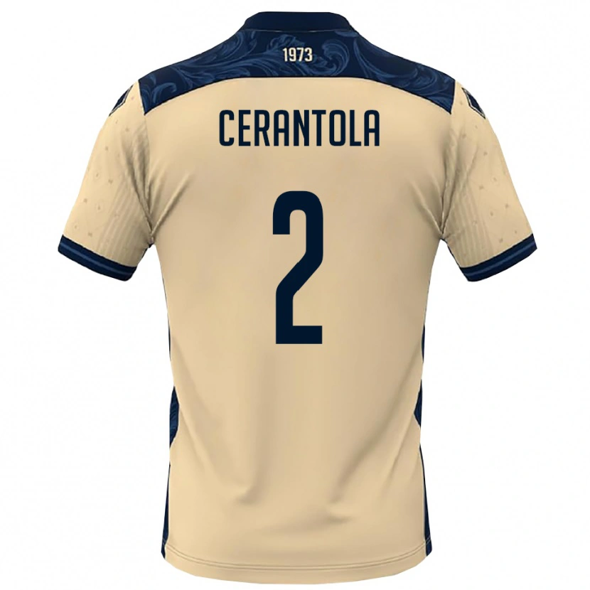 Danxen Barn Riccardo Cerantola #2 Vit Marinblå Bortatröja Matchtröjor 2025/26 Tröjor T-Tröja