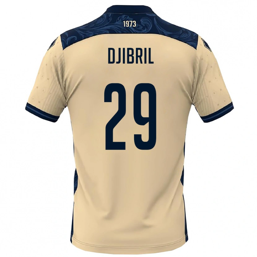 Danxen Barn Akim Djibril #29 Vit Marinblå Bortatröja Matchtröjor 2025/26 Tröjor T-Tröja
