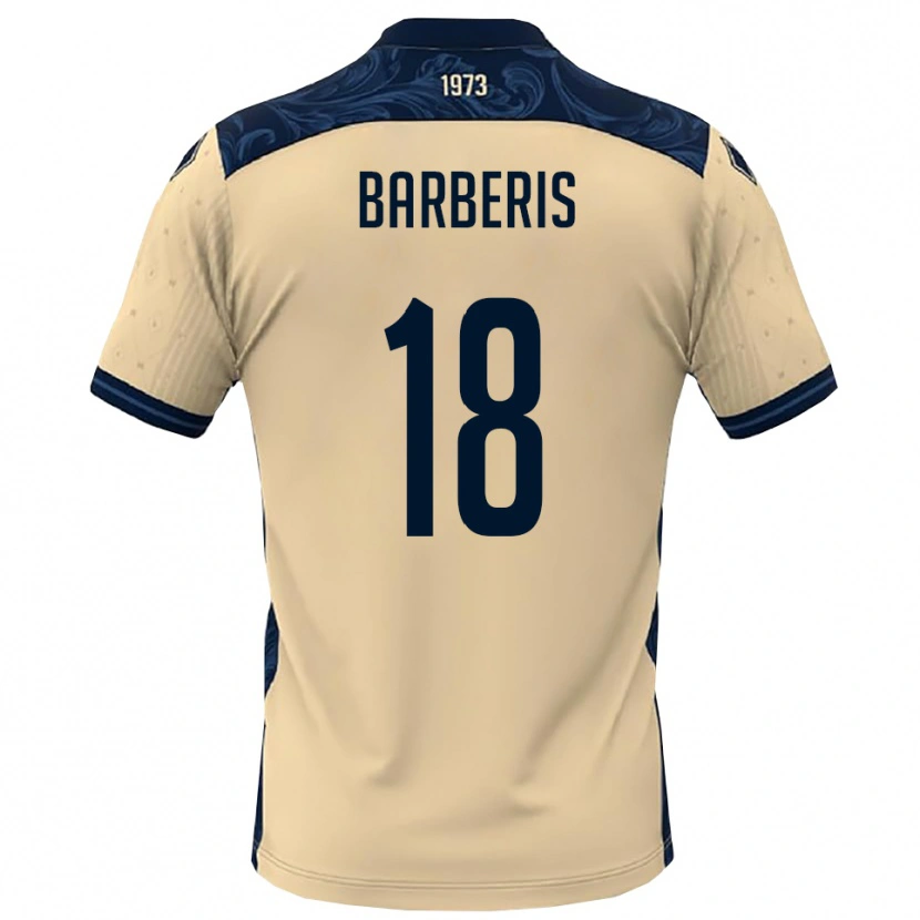 Danxen Barn Andrea Barberis #18 Vit Marinblå Bortatröja Matchtröjor 2025/26 Tröjor T-Tröja