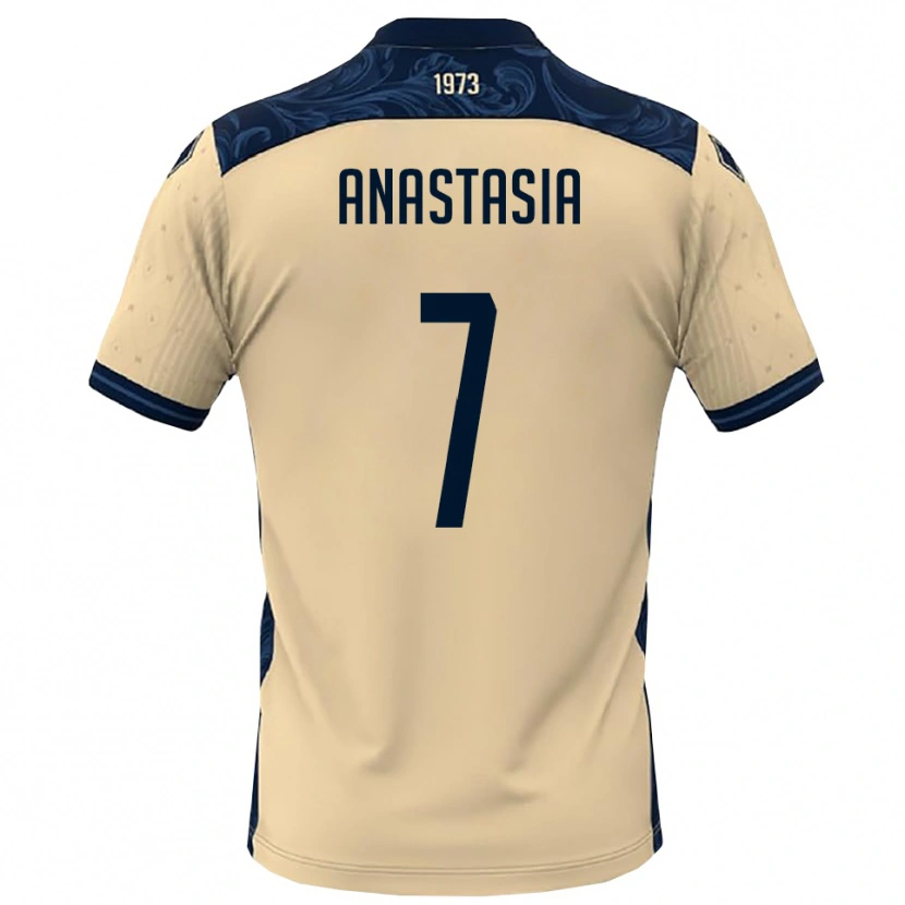 Danxen Barn Emanuele Anastasia #7 Vit Marinblå Bortatröja Matchtröjor 2025/26 Tröjor T-Tröja