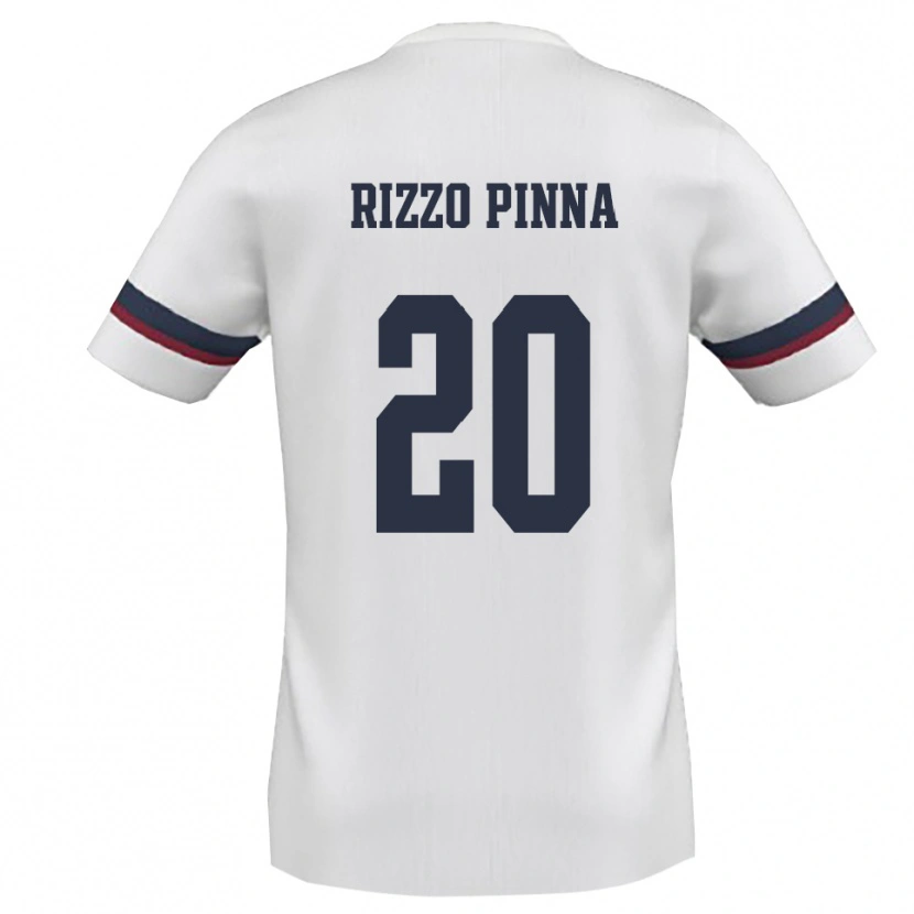 Danxen Barn Andrea Rizzo Pinna #20 Vit Röd Bortatröja Matchtröjor 2025/26 Tröjor T-Tröja