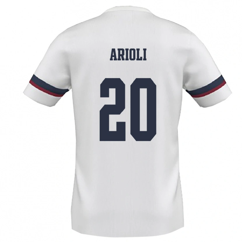 Danxen Barn Alessandro Arioli #20 Vit Röd Bortatröja Matchtröjor 2025/26 Tröjor T-Tröja