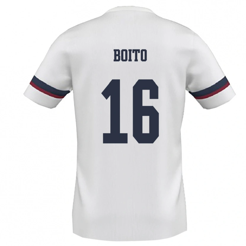 Danxen Barn Lucio Boito #16 Vit Röd Bortatröja Matchtröjor 2025/26 Tröjor T-Tröja