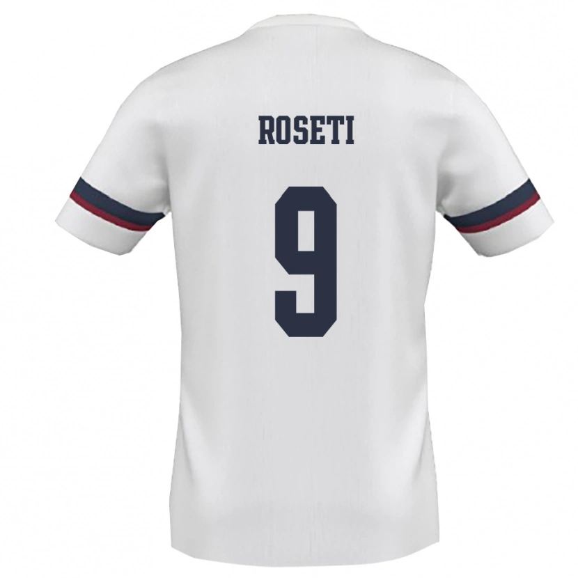 Danxen Barn Christian Roseti #9 Vit Röd Bortatröja Matchtröjor 2025/26 Tröjor T-Tröja