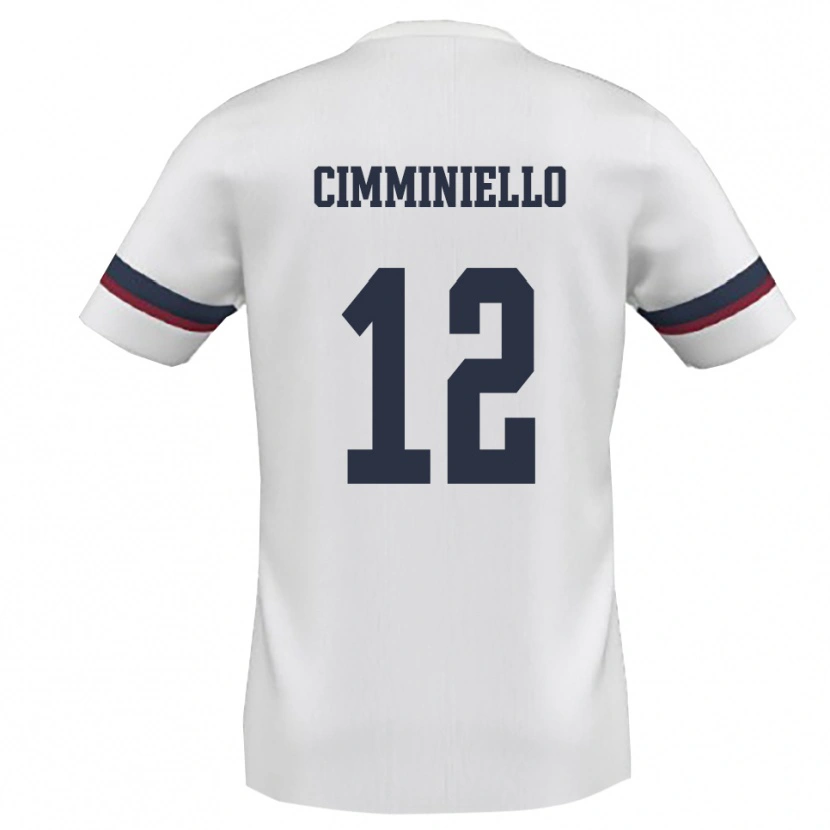 Danxen Barn Leon Cimminiello #12 Vit Röd Bortatröja Matchtröjor 2025/26 Tröjor T-Tröja