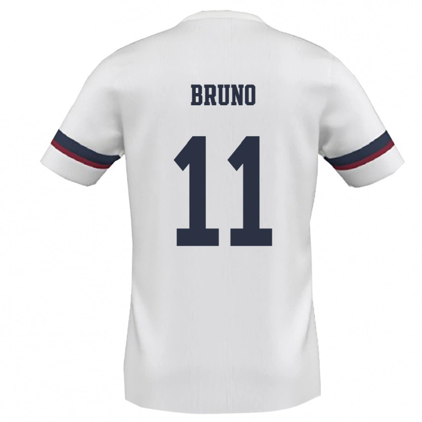 Danxen Barn Niccolò Bruno #11 Vit Röd Bortatröja Matchtröjor 2025/26 Tröjor T-Tröja