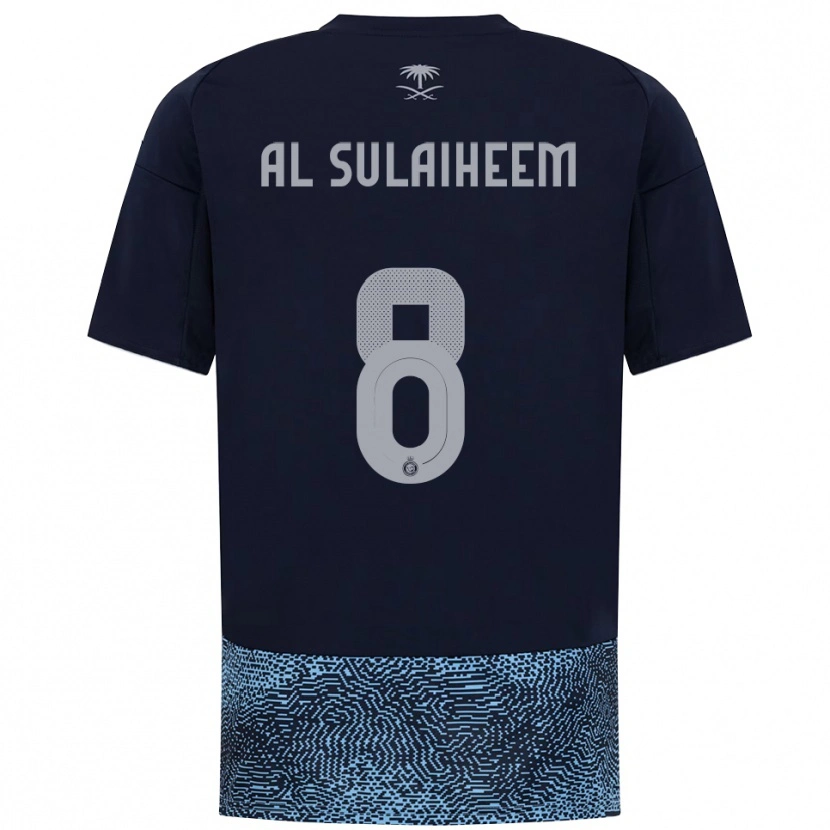 Danxen Barn Abdulmajeed Al-Sulayhim #8 Marinblå Himmelblå Bortatröja Matchtröjor 2025/26 Tröjor T-Tröja