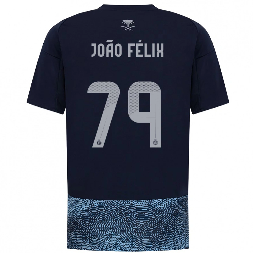 Danxen Barn João Félix #79 Marinblå Himmelblå Bortatröja Matchtröjor 2025/26 Tröjor T-Tröja