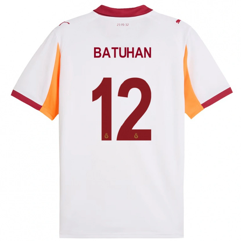 Danxen Barn Batuhan Şen #12 Vit Röd Bortatröja Matchtröjor 2025/26 Tröjor T-Tröja