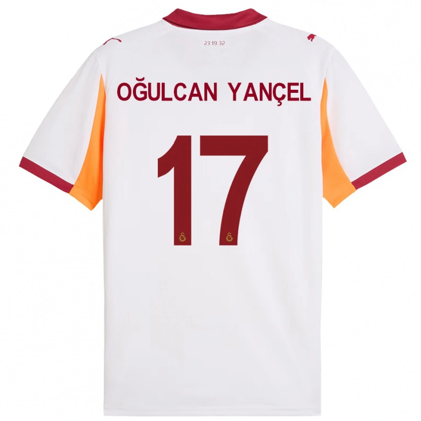 Danxen Barn Necati Oğulcan Yançel #17 Vit Röd Bortatröja Matchtröjor 2025/26 Tröjor T-Tröja