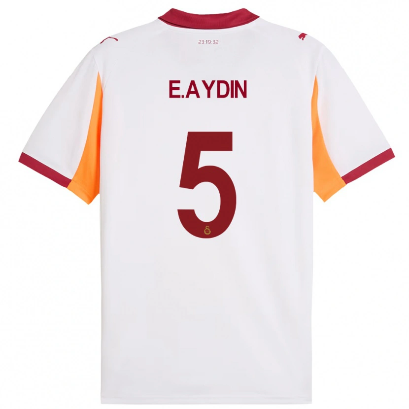 Danxen Barn Eyüp Aydın #5 Vit Röd Bortatröja Matchtröjor 2025/26 Tröjor T-Tröja
