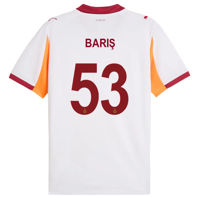 Danxen Barn Barış Alper Yılmaz #53 Vit Röd Bortatröja Matchtröjor 2025/26 Tröjor T-Tröja
