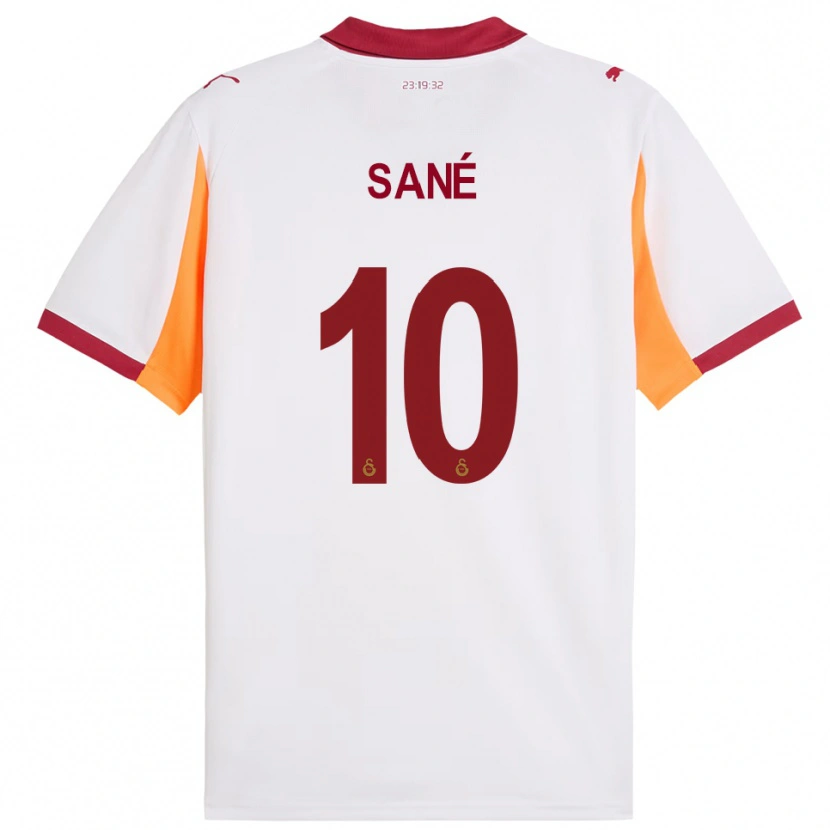 Danxen Barn Leroy Sané #10 Vit Röd Bortatröja Matchtröjor 2025/26 Tröjor T-Tröja