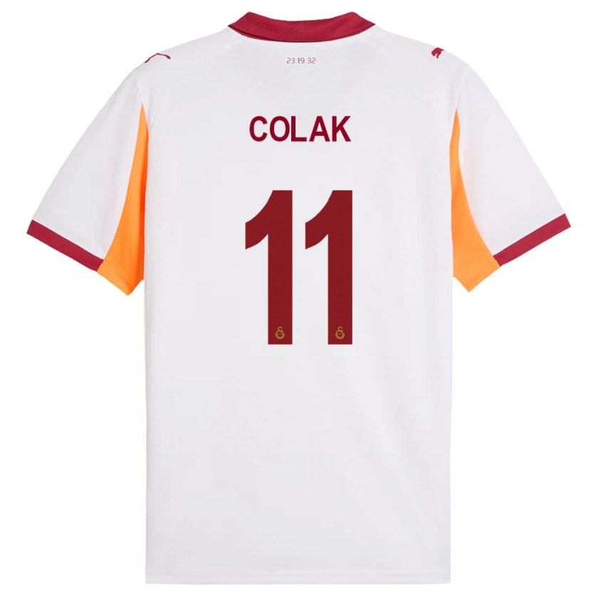 Danxen Barn Yiğit Çolak #11 Vit Röd Bortatröja Matchtröjor 2025/26 Tröjor T-Tröja
