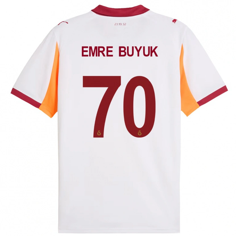 Danxen Barn Enes Emre Büyük #70 Vit Röd Bortatröja Matchtröjor 2025/26 Tröjor T-Tröja