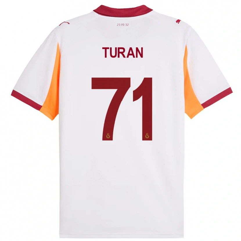 Danxen Barn Hasan Turan #71 Vit Röd Bortatröja Matchtröjor 2025/26 Tröjor T-Tröja