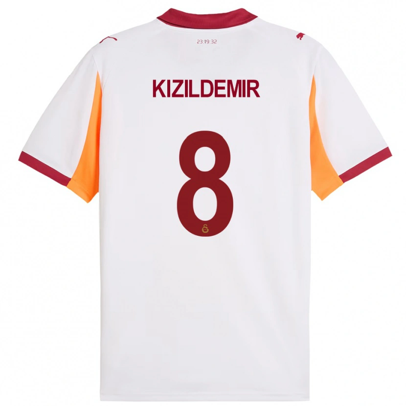 Danxen Barn Berk Kizildemir #8 Vit Röd Bortatröja Matchtröjor 2025/26 Tröjor T-Tröja