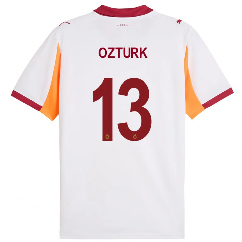 Danxen Barn Fatma Sare Öztürk #13 Vit Röd Bortatröja Matchtröjor 2025/26 Tröjor T-Tröja