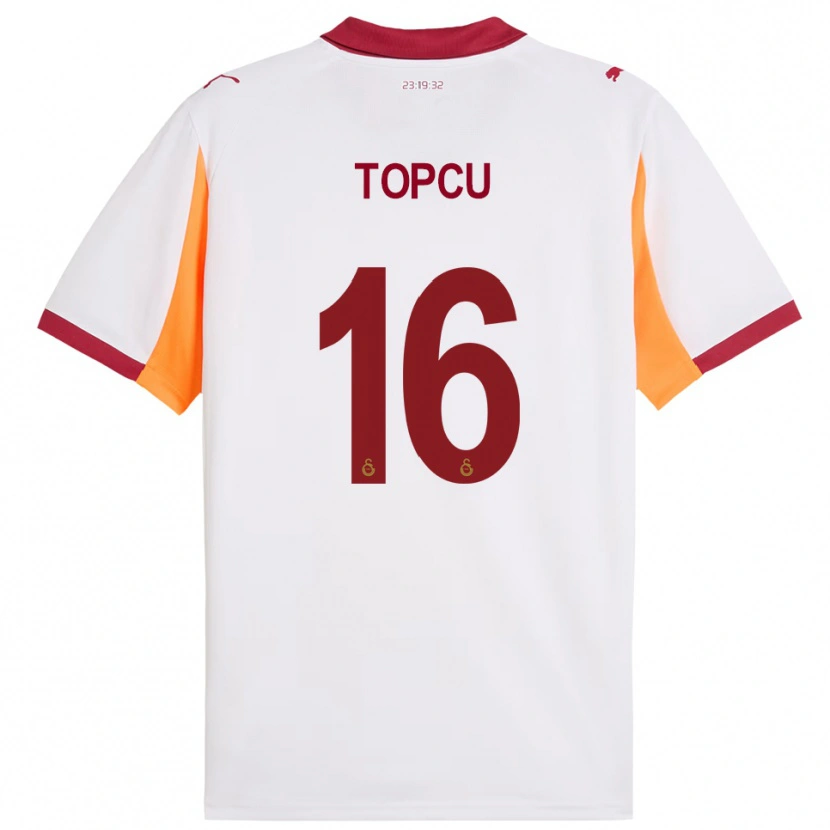 Danxen Barn Ebru Topçu #16 Vit Röd Bortatröja Matchtröjor 2025/26 Tröjor T-Tröja