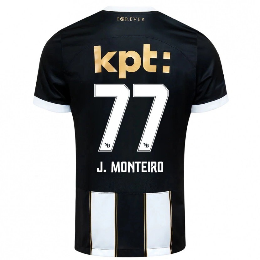 Danxen Barn Joël Monteiro #77 Svart Vit Bortatröja Matchtröjor 2025/26 Tröjor T-Tröja