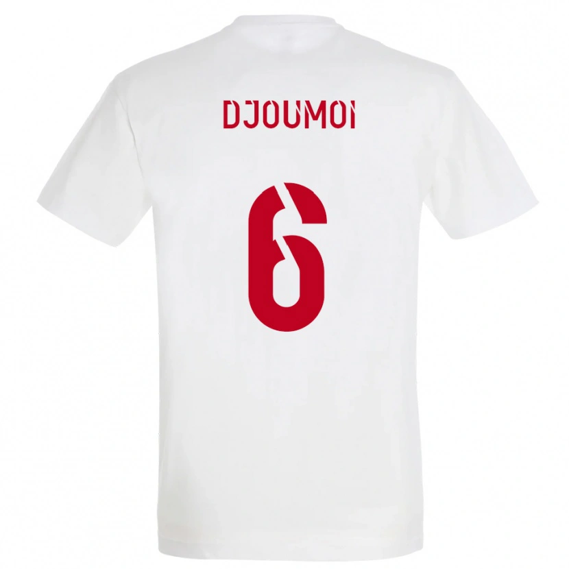 Danxen Barn Mourade Djoumoi #6 Vitt Rött Gult Bortatröja Matchtröjor 2025/26 Tröjor T-Tröja