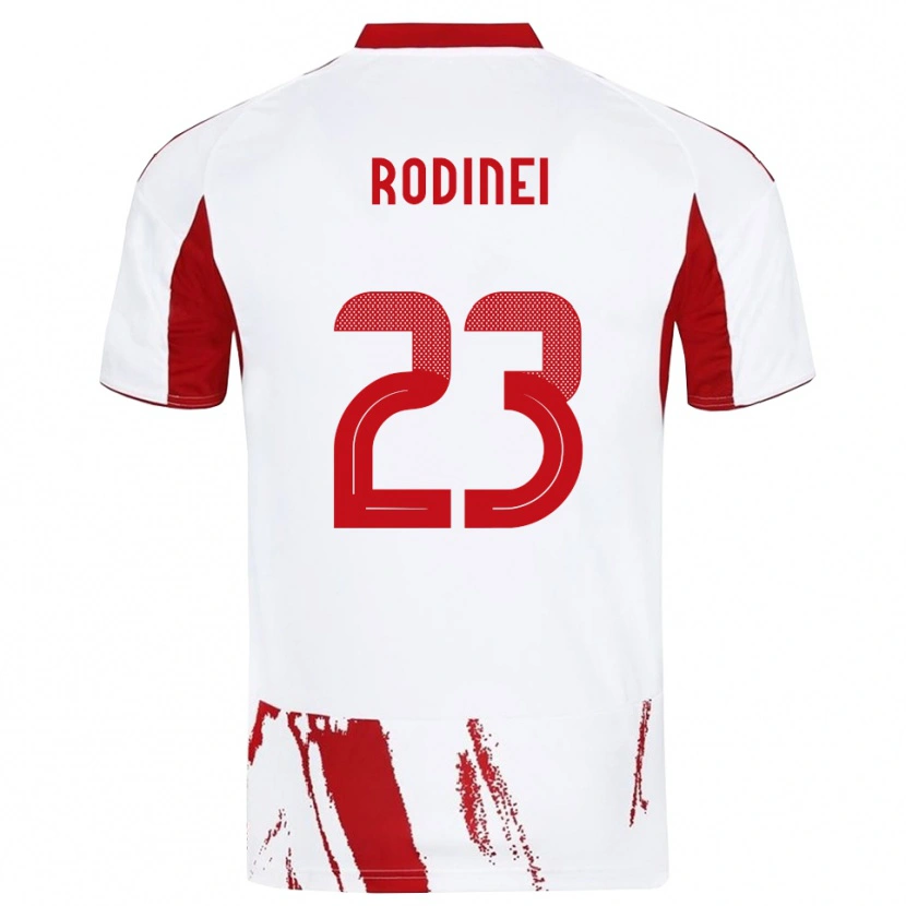 Danxen Barn Rodinei #23 Vit Röd Bortatröja Matchtröjor 2025/26 Tröjor T-Tröja